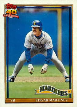 #607 Edgar Martinez - Seattle Mariners - 1991 Topps Baseball