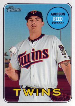 #607 Addison Reed - Minnesota Twins - 2018 Topps Heritage Baseball