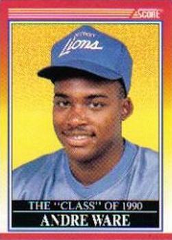 #607 Andre Ware - Detroit Lions - 1990 Score Football