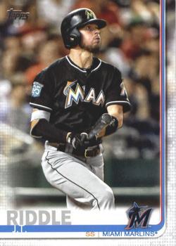 #607 J.T. Riddle - Miami Marlins - 2019 Topps Baseball