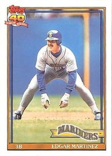 #607 Edgar Martinez - Seattle Mariners - 1991 O-Pee-Chee Baseball