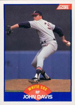 #608 John Davis - Chicago White Sox - 1989 Score Baseball