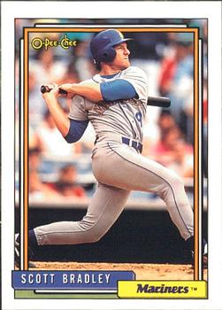 #608 Scott Bradley - Seattle Mariners - 1992 O-Pee-Chee Baseball