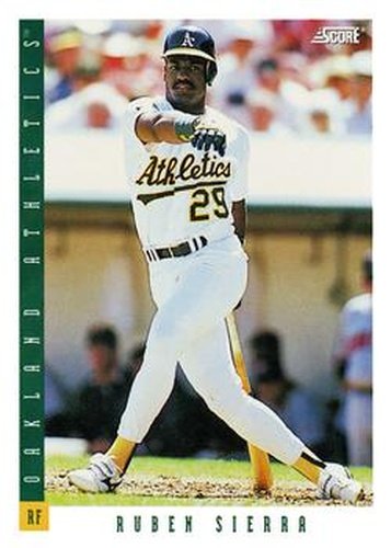 #608 Ruben Sierra - Oakland Athletics - 1993 Score Baseball