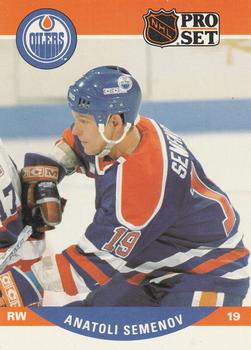 #608 Anatoli Semenov - Edmonton Oilers - 1990-91 Pro Set Hockey