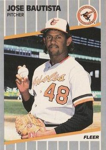 #608 Jose Bautista - Baltimore Orioles - 1989 Fleer Baseball
