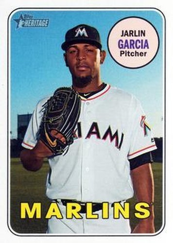 #608 Jarlin Garcia - Miami Marlins - 2018 Topps Heritage Baseball