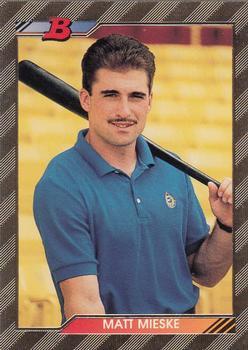 #608 Matt Mieske - Milwaukee Brewers - 1992 Bowman Baseball