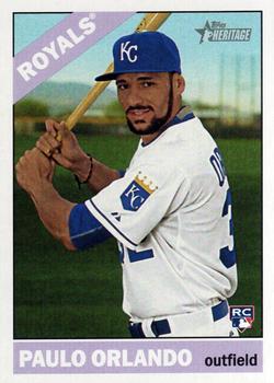 #608 Paulo Orlando - Kansas City Royals - 2015 Topps Heritage Baseball