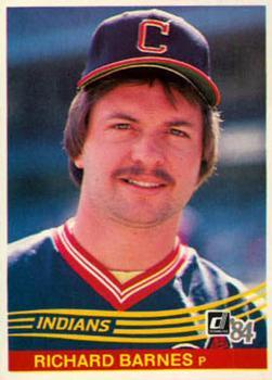 #608 Richard Barnes - Cleveland Indians - 1984 Donruss Baseball