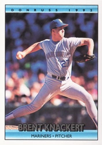 #608 Brent Knackert - Seattle Mariners - 1992 Donruss Baseball