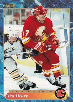 #608 Ted Drury - Calgary Flames - 1993-94 Score Canadian Hockey