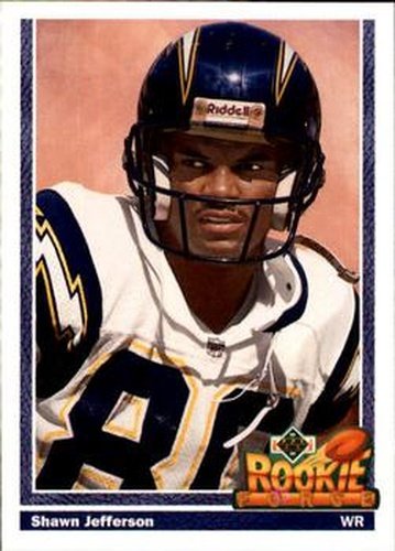 #608 Shawn Jefferson - San Diego Chargers - 1991 Upper Deck Football