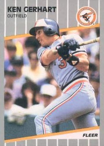 #609 Ken Gerhart - Baltimore Orioles - 1989 Fleer Baseball