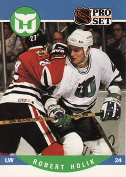 #609 Robert Holik - Hartford Whalers - 1990-91 Pro Set Hockey