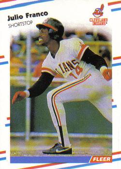 #609 Julio Franco - Cleveland Indians - 1988 Fleer Baseball