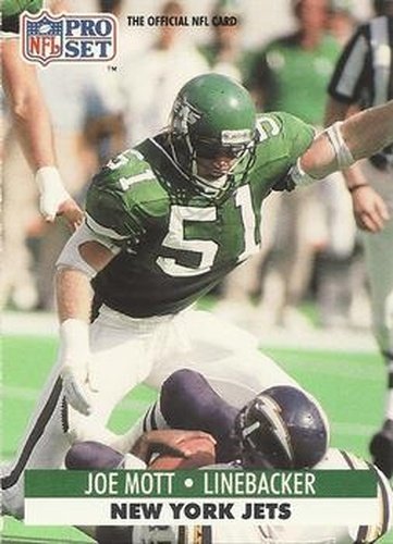 #609 Joe Mott - New York Jets - 1991 Pro Set Football