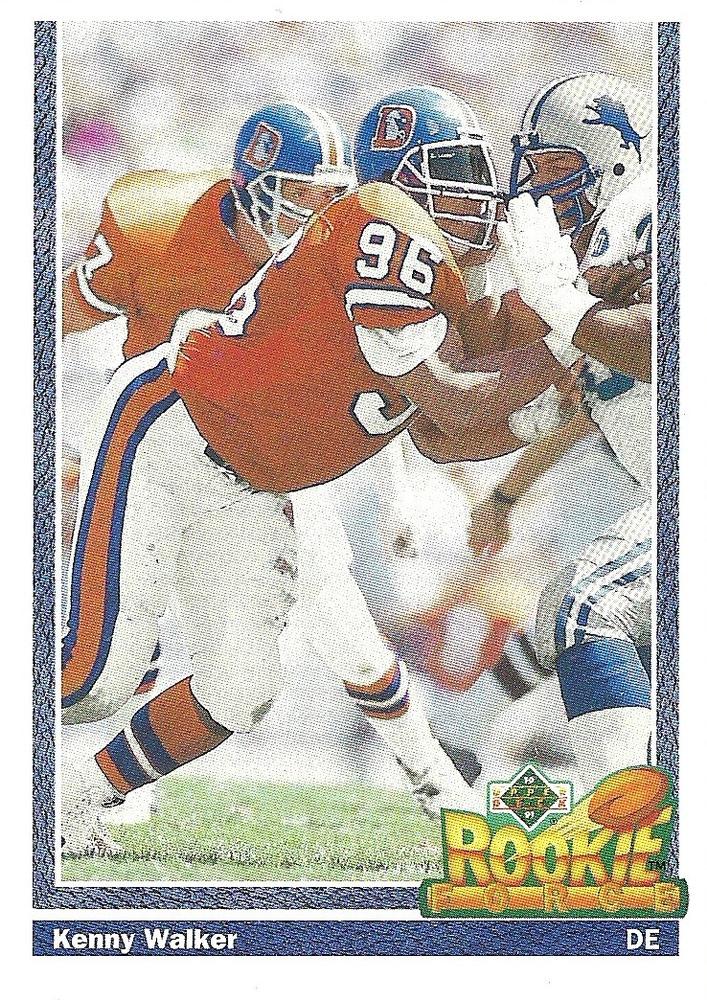 #609 Kenny Walker - Denver Broncos - 1991 Upper Deck Football