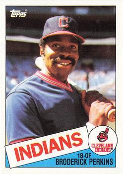 #609 Broderick Perkins - Cleveland Indians - 1985 Topps Baseball