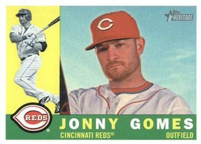 #609 Jonny Gomes - Cincinnati Reds - 2009 Topps Heritage Baseball