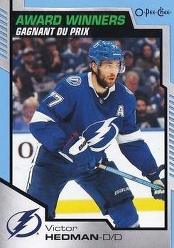 #609 Victor Hedman - Tampa Bay Lightning - 2020-21 O-Pee-Chee Update Blue Hockey