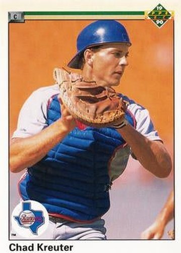 #609 Chad Kreuter - Texas Rangers - 1990 Upper Deck Baseball