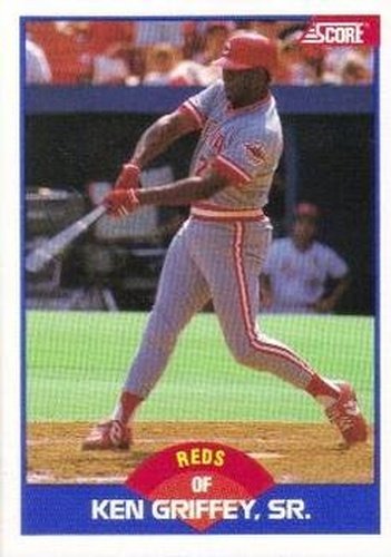 #609 Ken Griffey Sr. - Cincinnati Reds - 1989 Score Baseball