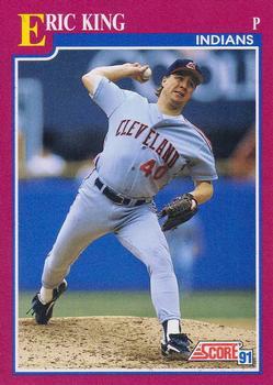 #60T Eric King - Cleveland Indians - 1991 Score Rookie & Traded Baseball