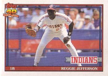 #60T Reggie Jefferson - Cleveland Indians - 1991 Topps Traded Baseball