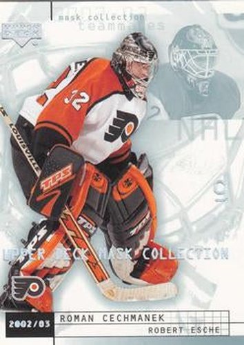 #60 Roman Cechmanek / Robert Esche - Philadelphia Flyers - 2002-03 Upper Deck Mask Collection Hockey