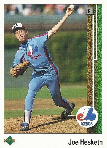 #60 Joe Hesketh - Montreal Expos - 1989 Upper Deck Baseball