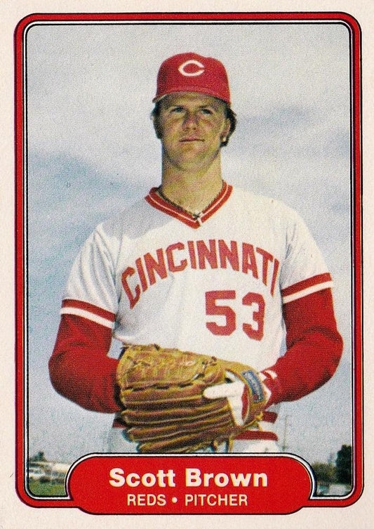 #60 Scott Brown - Cincinnati Reds - 1982 Fleer Baseball