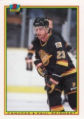 #60 Paul Reinhart - Vancouver Canucks - 1990-91 Bowman Hockey