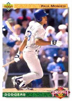 #60 Raul Mondesi - Los Angeles Dodgers - 1992 Upper Deck Baseball