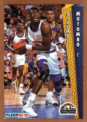 #60 Dikembe Mutombo - Denver Nuggets - 1992-93 Fleer Basketball