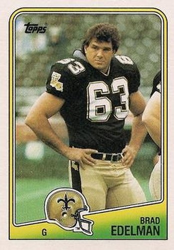 #60 Brad Edelman - New Orleans Saints - 1988 Topps Football