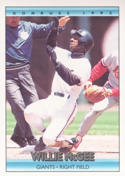 #60 Willie McGee - San Francisco Giants - 1992 Donruss Baseball