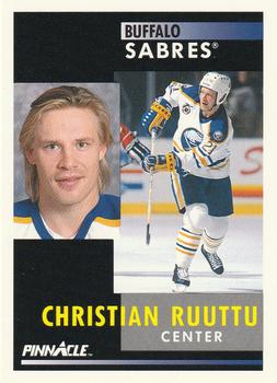 #60 Christian Ruuttu - Buffalo Sabres - 1991-92 Pinnacle Hockey