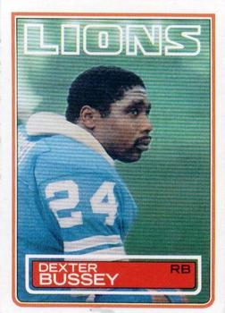 #60 Dexter Bussey - Detroit Lions - 1983 Topps Football