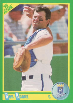 #60 Bob Boone - Kansas City Royals - 1990 Score Baseball
