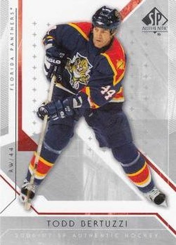 #60 Todd Bertuzzi - Florida Panthers - 2006-07 SP Authentic Hockey