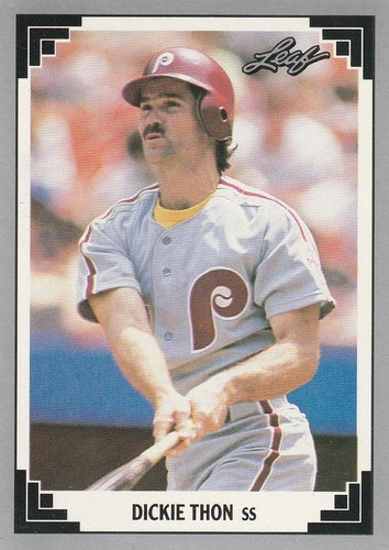 #60 Dickie Thon - Philadelphia Phillies - 1991 Leaf Baseball