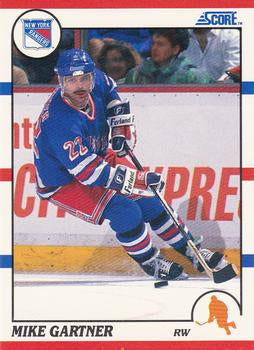 #60 Mike Gartner - New York Rangers - 1990-91 Score Hottest and Rising Stars Hockey