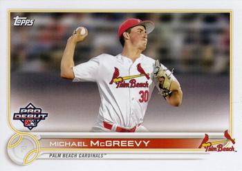 #PD-60 Michael McGreevy - Palm Beach Cardinals - 2022 Topps Pro Debut Baseball