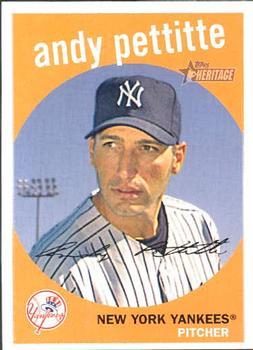 #60 Andy Pettitte - New York Yankees - 2008 Topps Heritage Baseball
