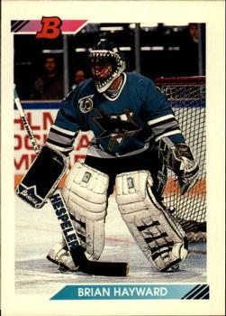 #60 Brian Hayward - San Jose Sharks - 1992-93 Bowman Hockey