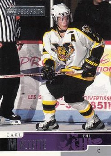 #60 Carl Mallette - Victoriaville Tigres - 1999-00 Upper Deck Prospects Hockey