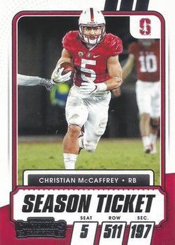 #60 Christian McCaffrey - Stanford Cardinal - 2021 Panini Contenders Draft Picks Football