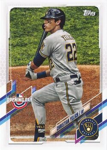 #60 Christian Yelich - Milwaukee Brewers - 2021 Topps Opening Day Baseball