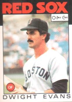 #60 Dwight Evans - Boston Red Sox - 1986 O-Pee-Chee Baseball